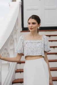 Gem Floral Printed Crop Top (XS)