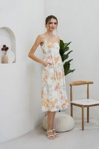 Jovie Eyelet Camisole Floral Maxi Dress (XS)