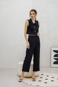 Goldie High Waisted Pants In Black (XS)
