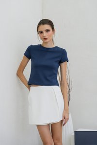 Braelynn Baby Tee In Navy