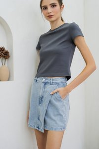 Monica Denim Overlap Skort (XS)