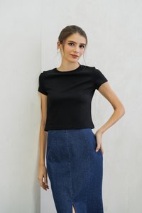 Braelynn Baby Tee In Black