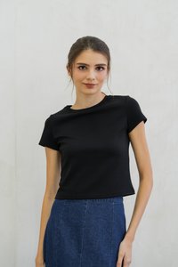 Braelynn Baby Tee In Black
