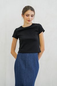 Braelynn Baby Tee In Black