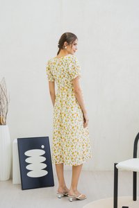 Norine Empire Embroidery Floral Maxi Dress (XS)