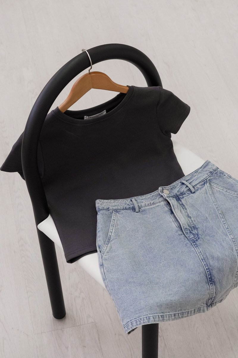 Monica Denim Overlap Skort (XS)