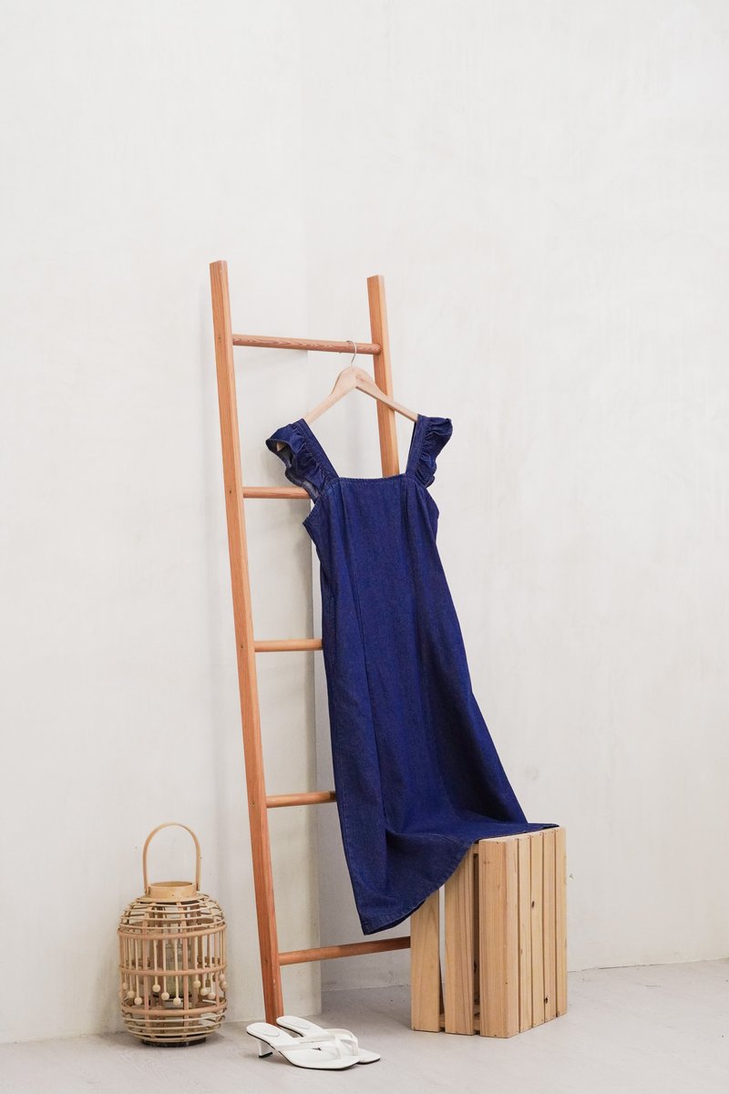 Johanna Denim Panel Midi Dress (S)