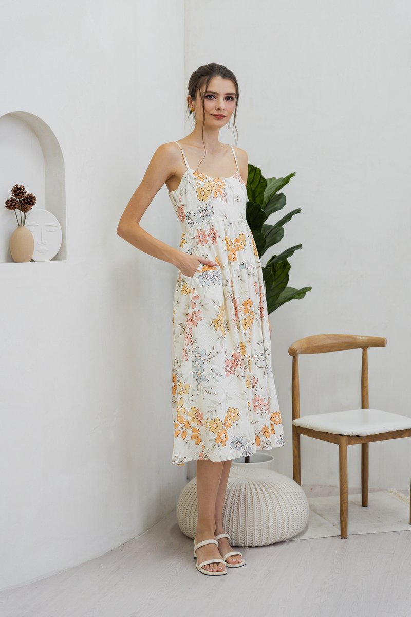 Jovie Eyelet Camisole Floral Maxi Dress (XS)