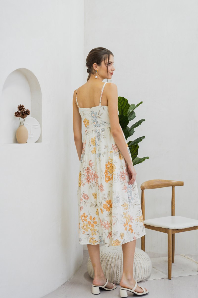 Jovie Eyelet Camisole Floral Maxi Dress (XS)