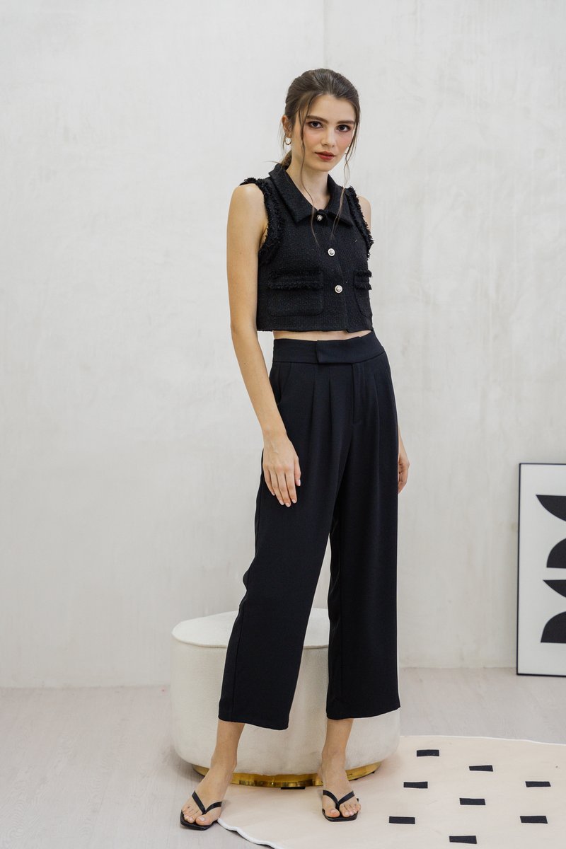 Goldie High Waisted Pants In Black (XS)