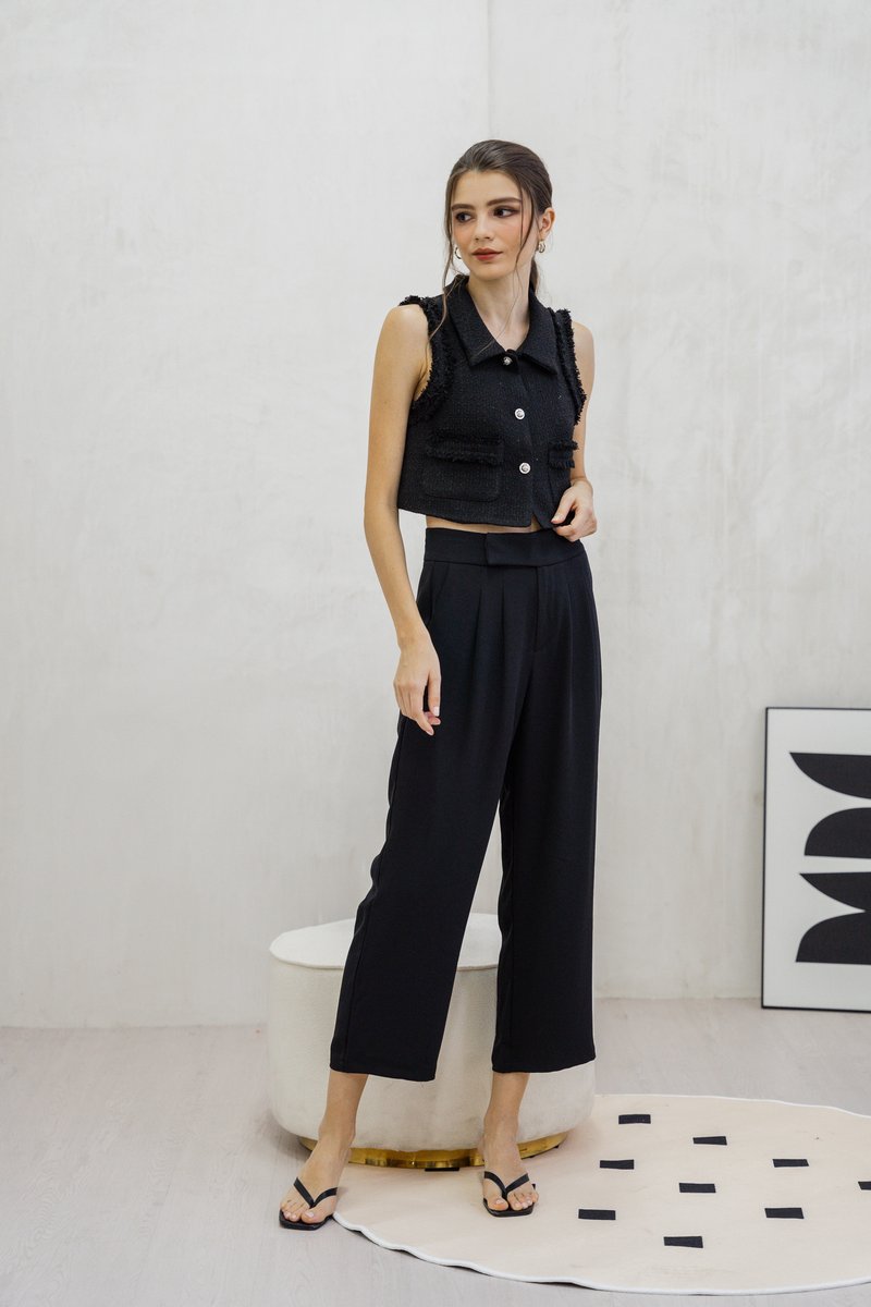 Goldie High Waisted Pants In Black (XS)