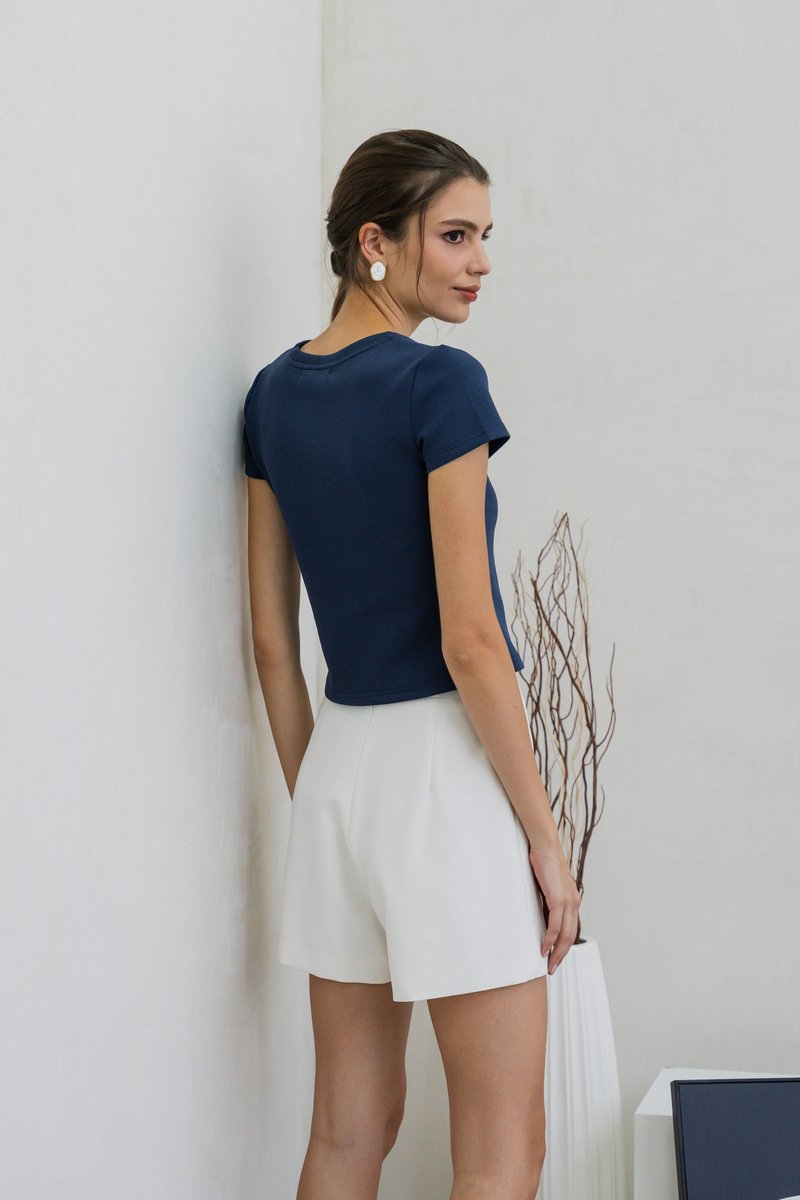 Braelynn Baby Tee In Navy