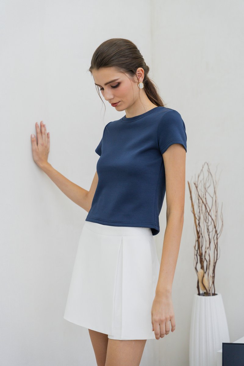 Braelynn Baby Tee In Navy