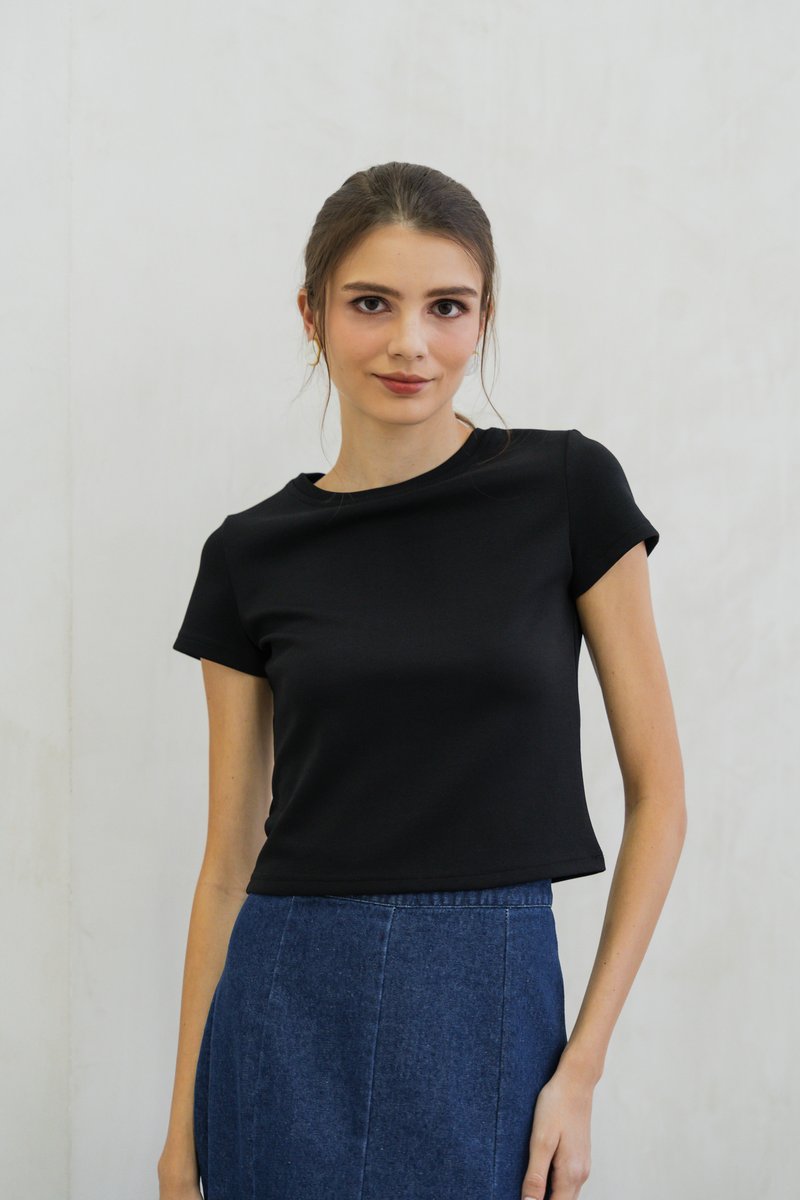 Braelynn Baby Tee In Black