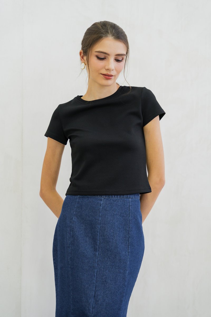 Braelynn Baby Tee In Black
