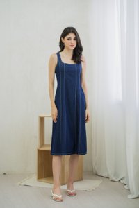 Mariana Panelled Denim Midi Dress (XS)