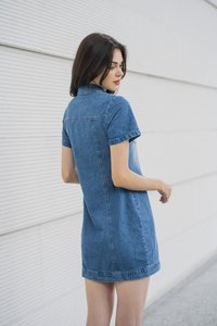 Gabbie Denim Button Shirt Dress (XS)