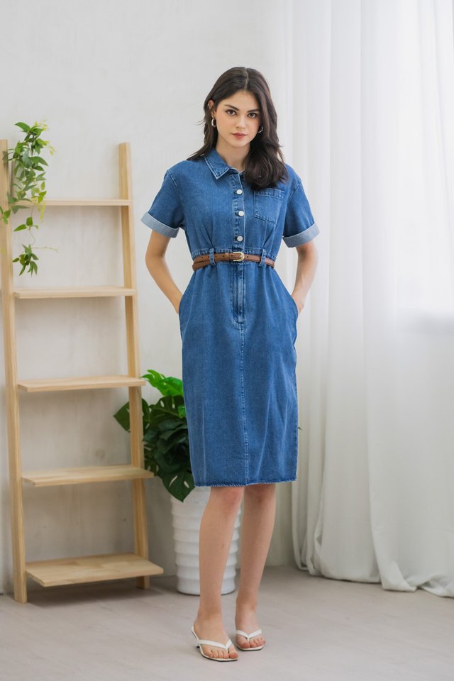 Daniela Denim Shirt Midi Dress 