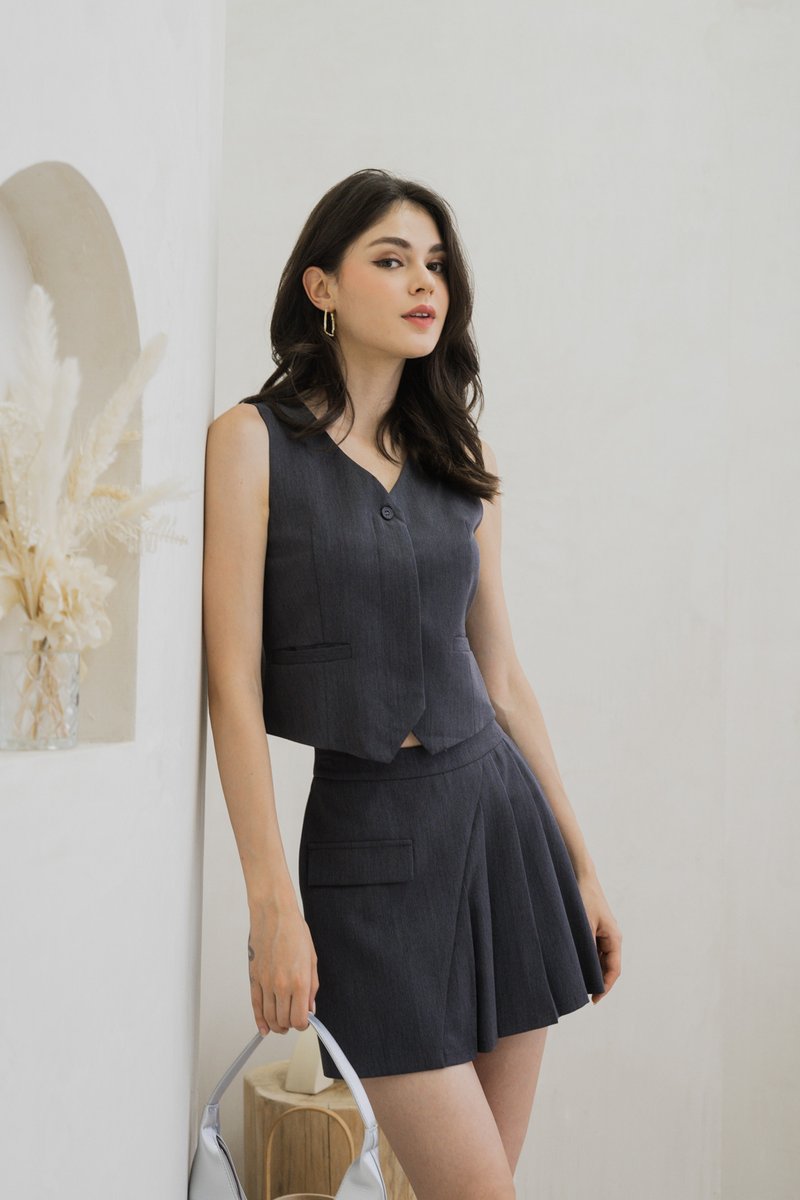 Maris Pleated Skort In Grey (XS)
