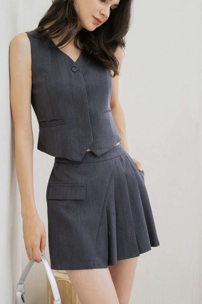 Maris Pleated Skort In Grey (XS)
