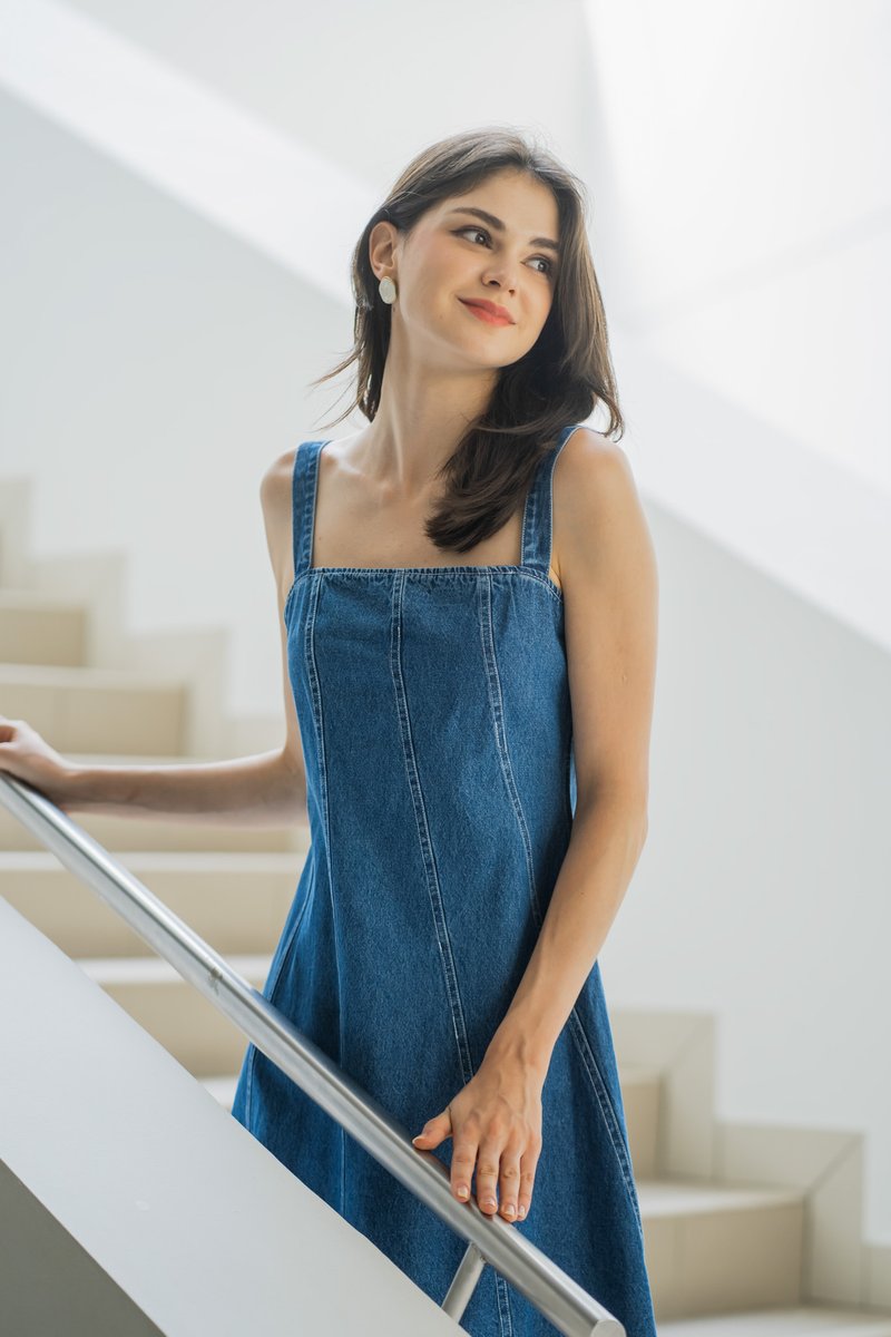 Christabel Diagonal Denim Dress