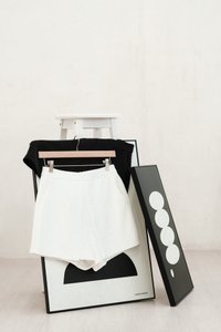 Kiana Overlap Shorts In White