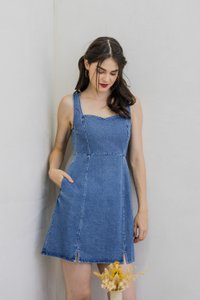 Mavis Denim Panelled Dress (XS)