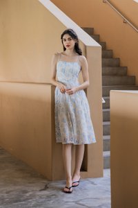 Nicolette Eyelet Camisole Midi Dress (M)