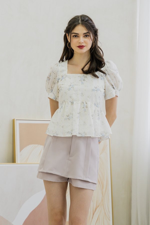 Kendra Layered Skorts In Grey
