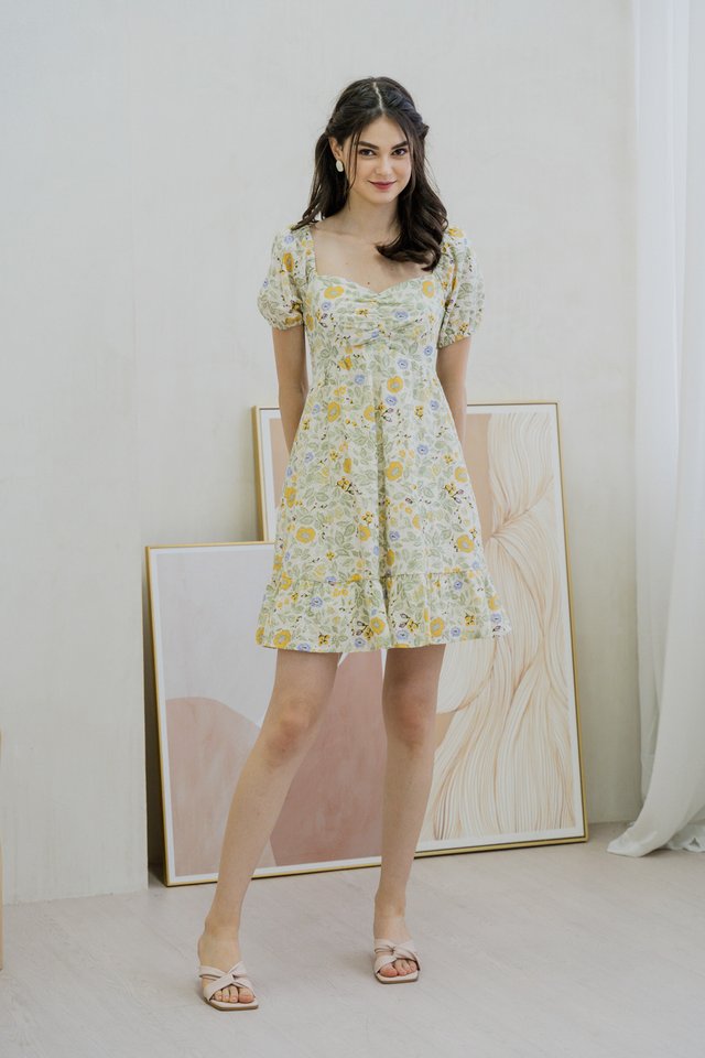 Jeanne Eyelet Sleeve Dress