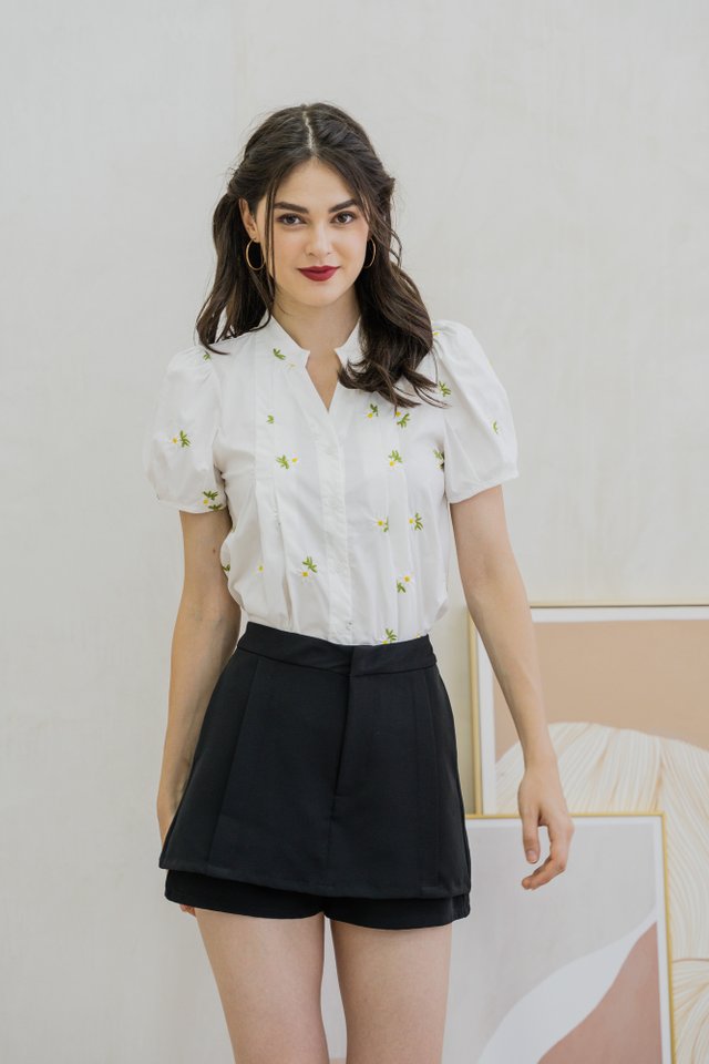 Kendra Layered Skorts In Black