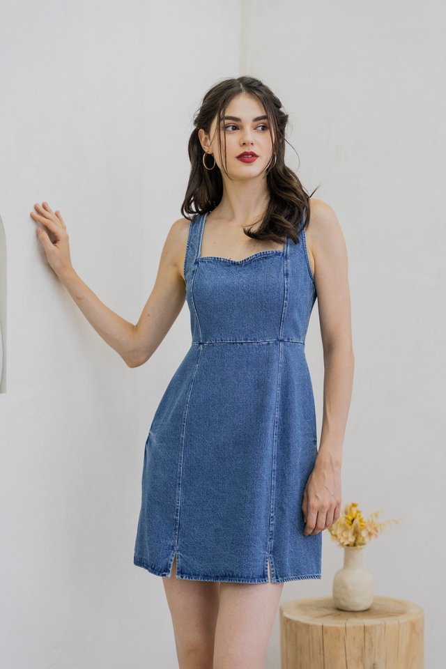Mavis Denim Panelled Dress