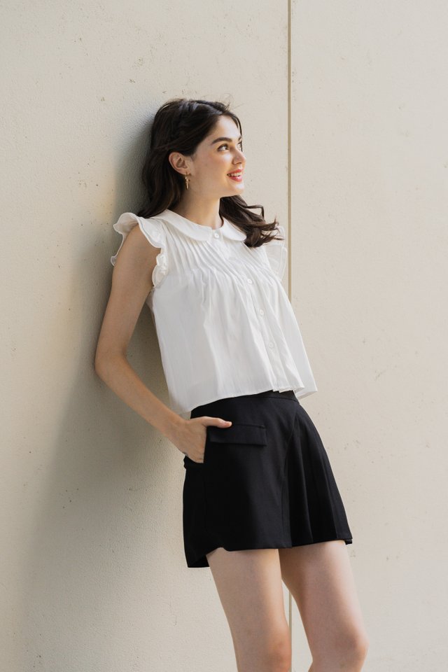 Laurel Peterpan Collar Top In White
