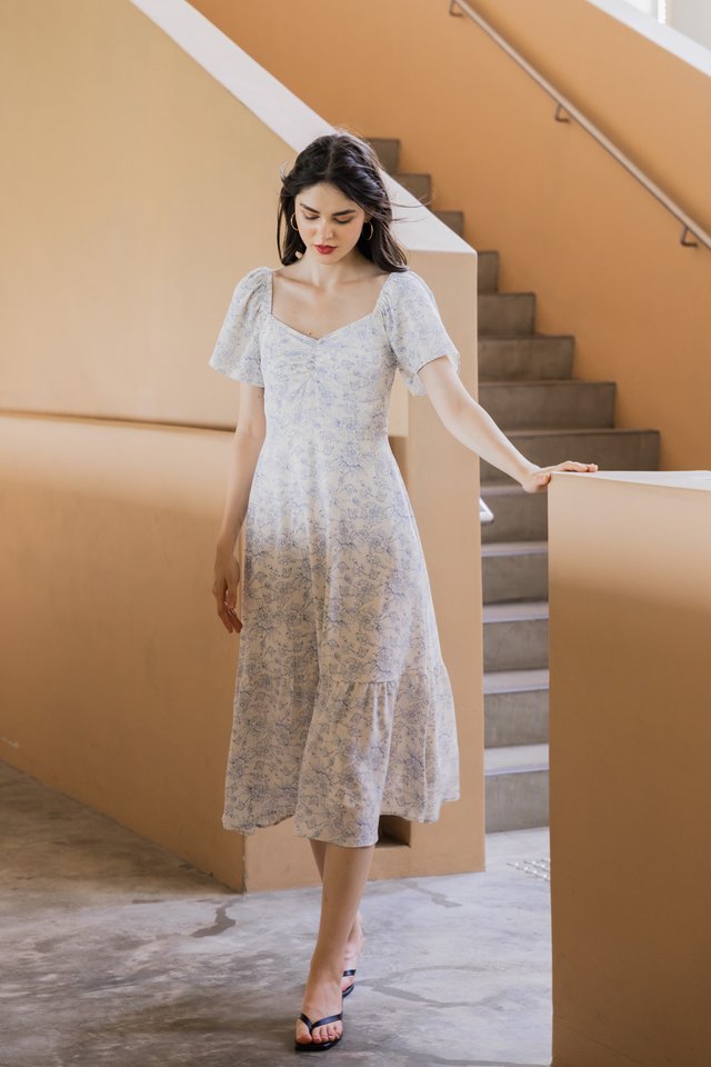 Gem Blue Floral Maxi Dress