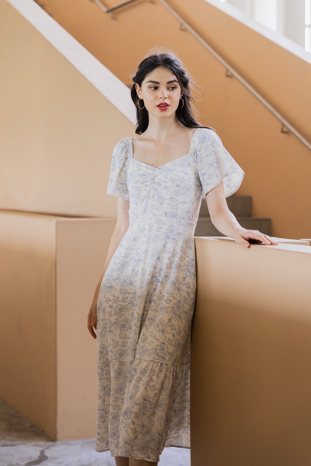 Gem Blue Floral Maxi Dress (XS)