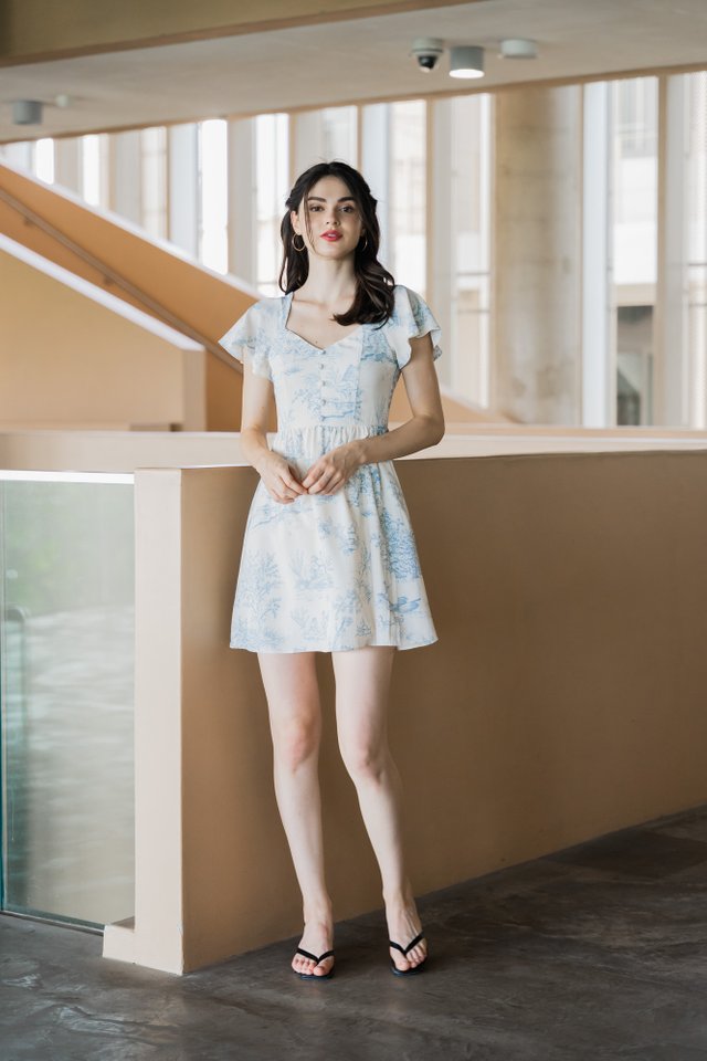 Cielo Printed Button Dress (XS)