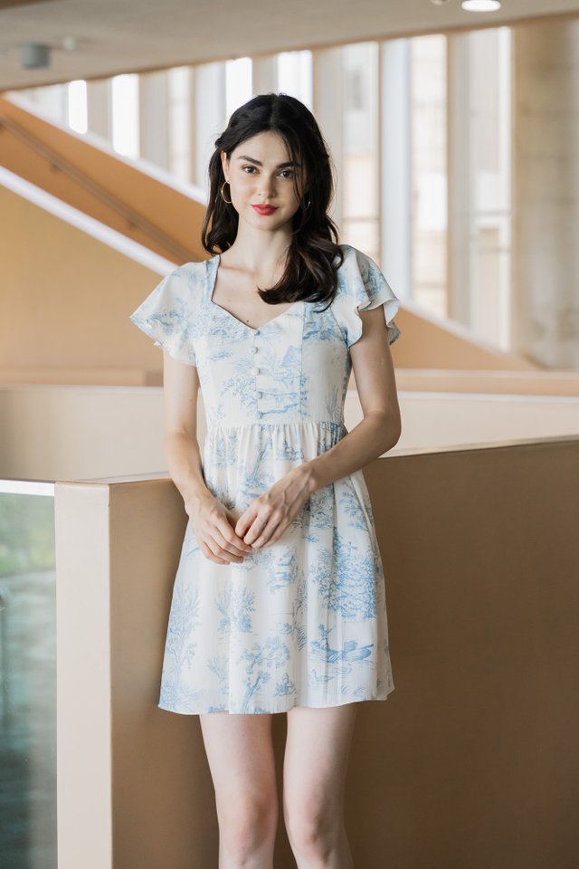 Cielo Printed Button Dress (XS)