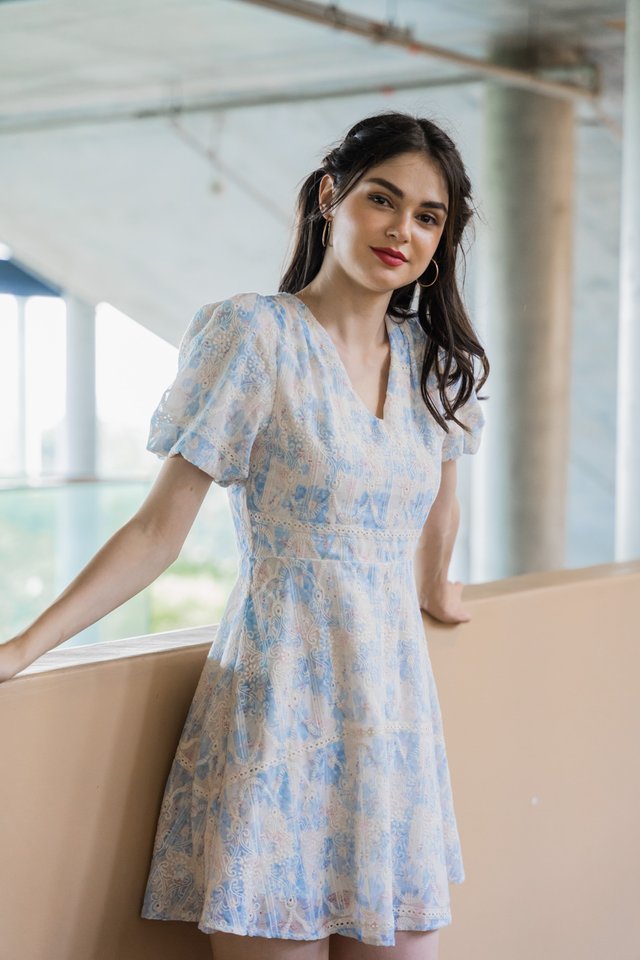 Nicolette Empire Embroidery Dress (XS)