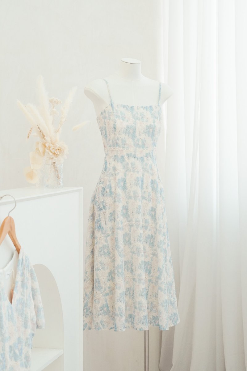 Nicolette Eyelet Camisole Midi Dress (M)