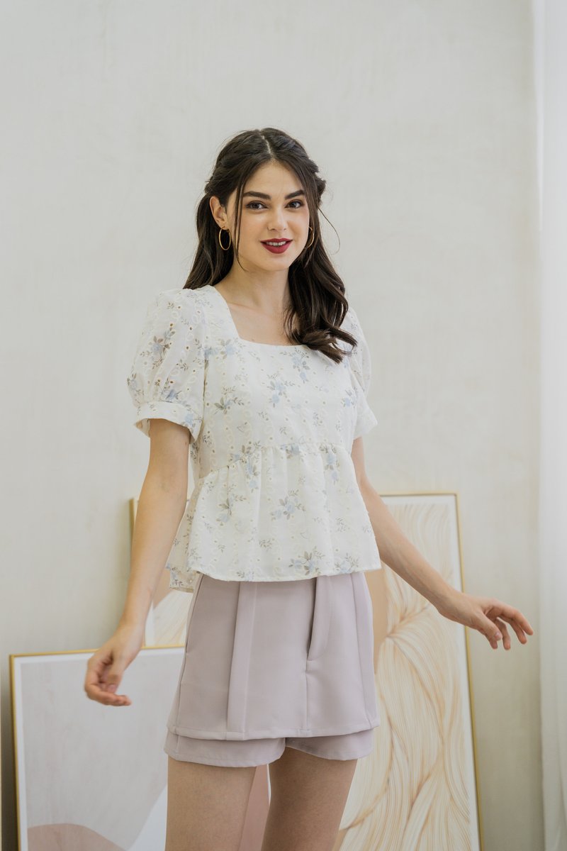 Kendra Layered Skorts In Grey