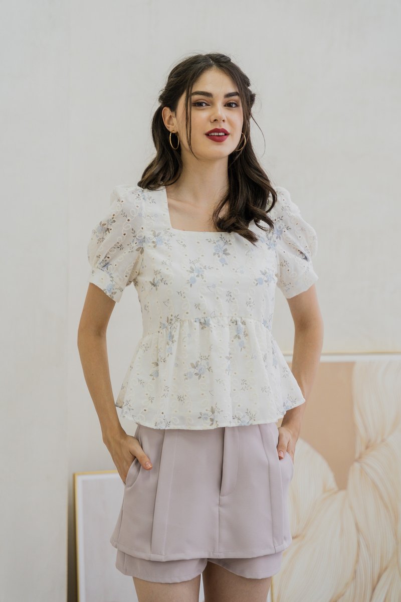 Kendra Layered Skorts In Grey
