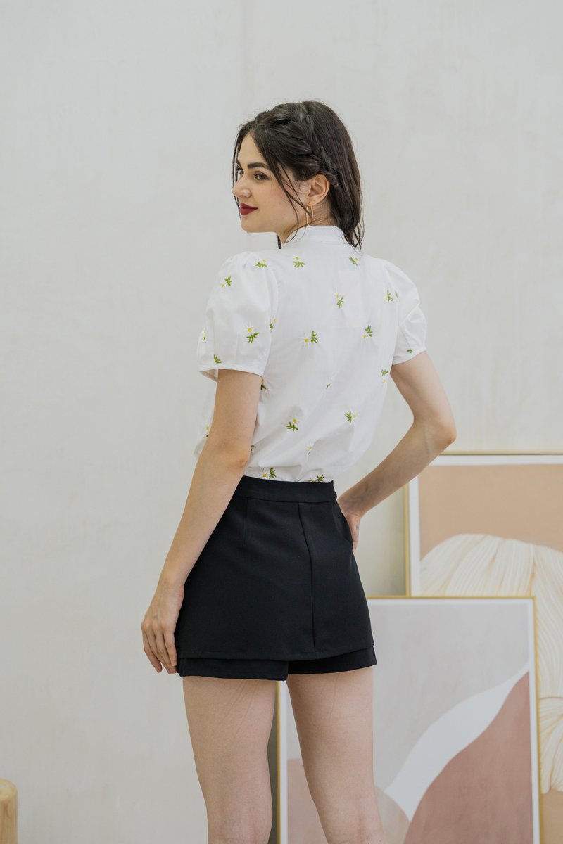 Kendra Layered Skorts In Black