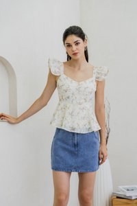 Peony Denim Pocket Skort (XS)