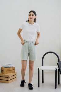 Trace Denim Jorts in Light Wash (XS)