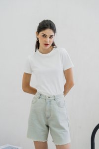 Trace Denim Jorts in Light Wash (XS)