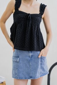 Cara Cargo Denim Skort (XS)