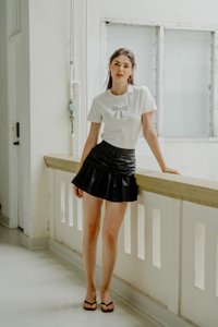 Tayla Ruched Skort In Black