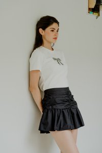 Tayla Ruched Skort In Black