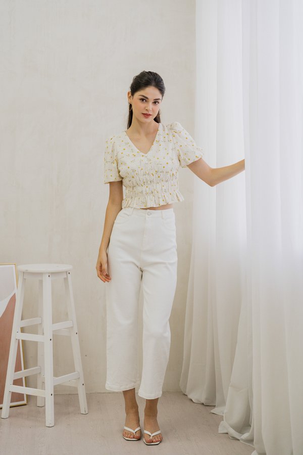Gabrielle Denim Jeans In White (XL)