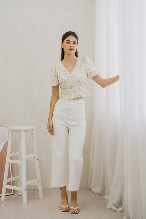 Gabrielle Denim Jeans In White (XL)